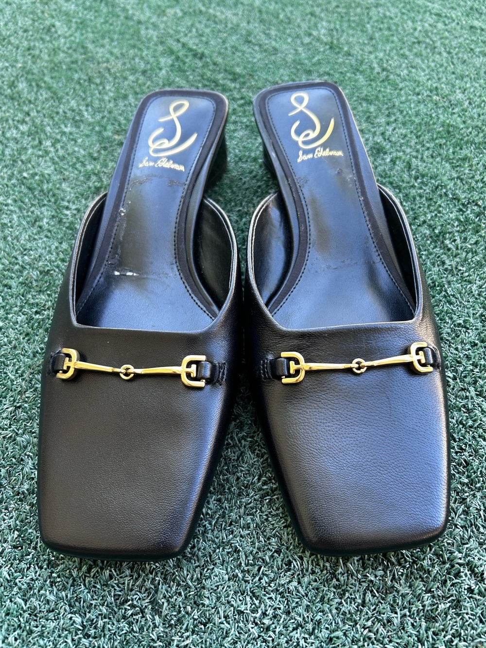 NWT Sam Edelman Ollie Square Toe Bit Mule Black 8 - Picture 5 of 16